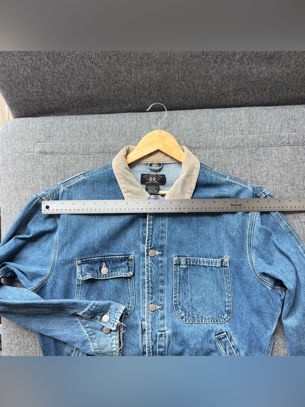 Vintage RRL Double RL Denim Trucker Jacket Men’s M Corduroy Collar 90s USA - Picture 16 of 16